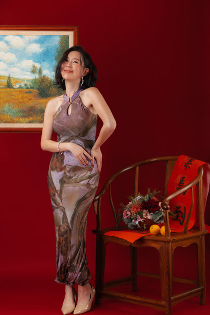 Lilac Dusk Cheongsam Dress