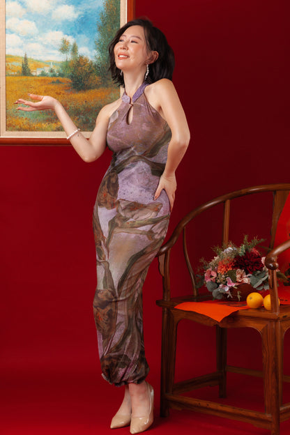 Lilac Dusk Cheongsam Dress