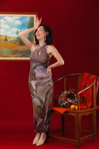 Lilac Dusk Cheongsam Dress