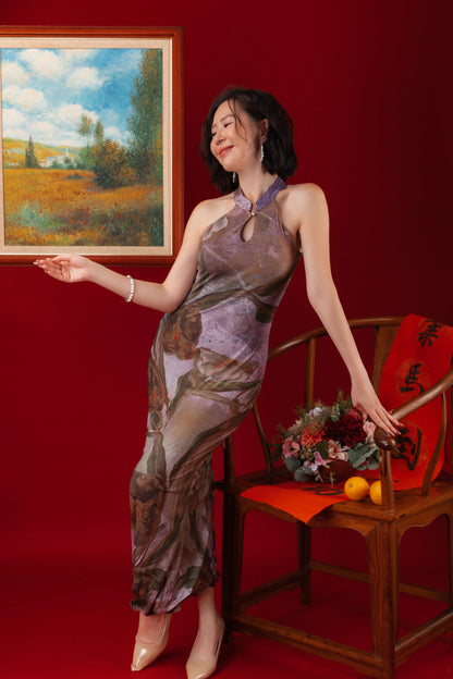 Lilac Dusk Cheongsam Dress
