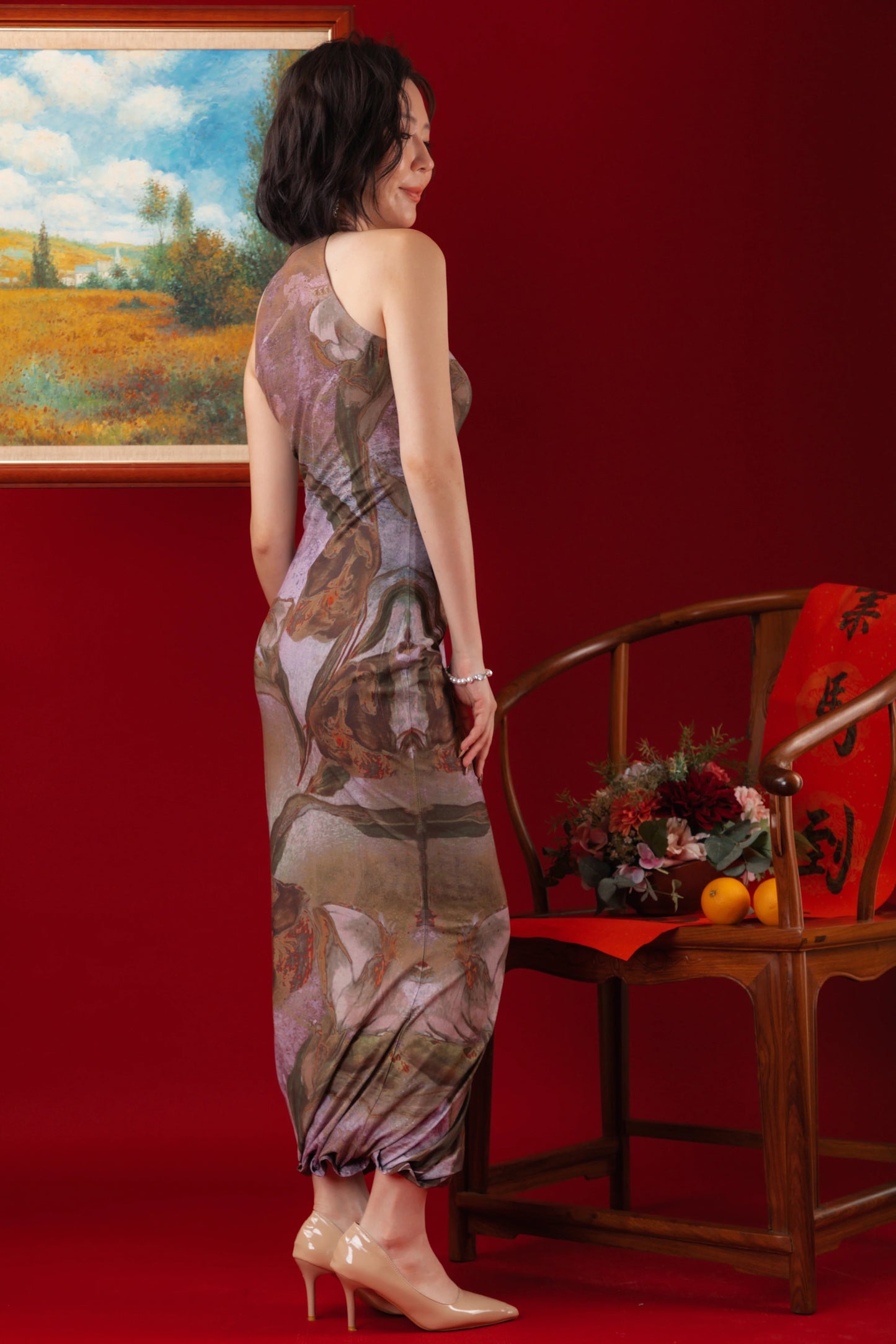 Lilac Dusk Cheongsam Dress