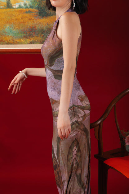 Lilac Dusk Cheongsam Dress