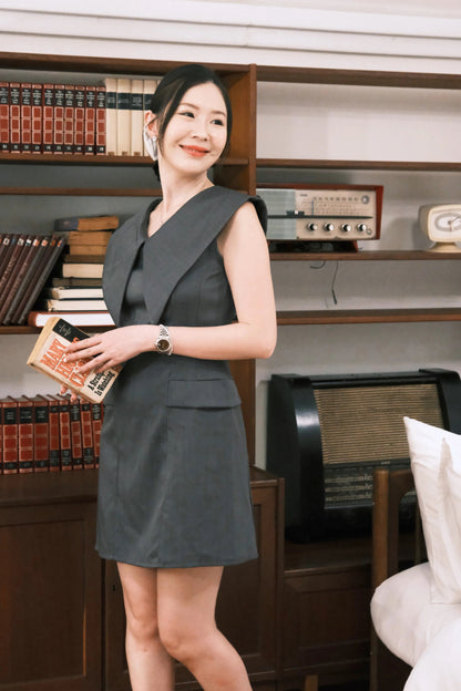 Kaela Structured Collar Mini Dress