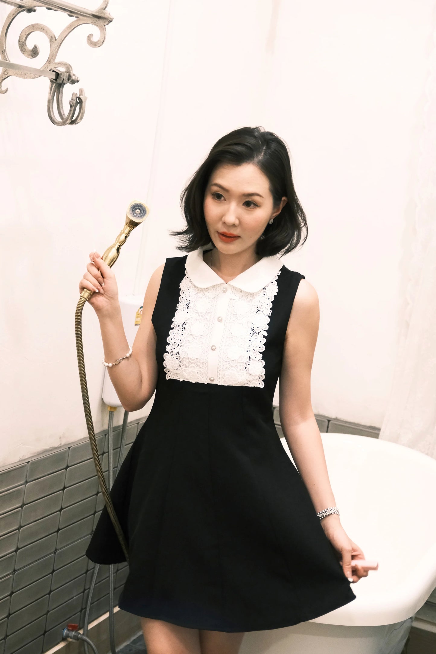 Colette Lace Collar Mini Dress
