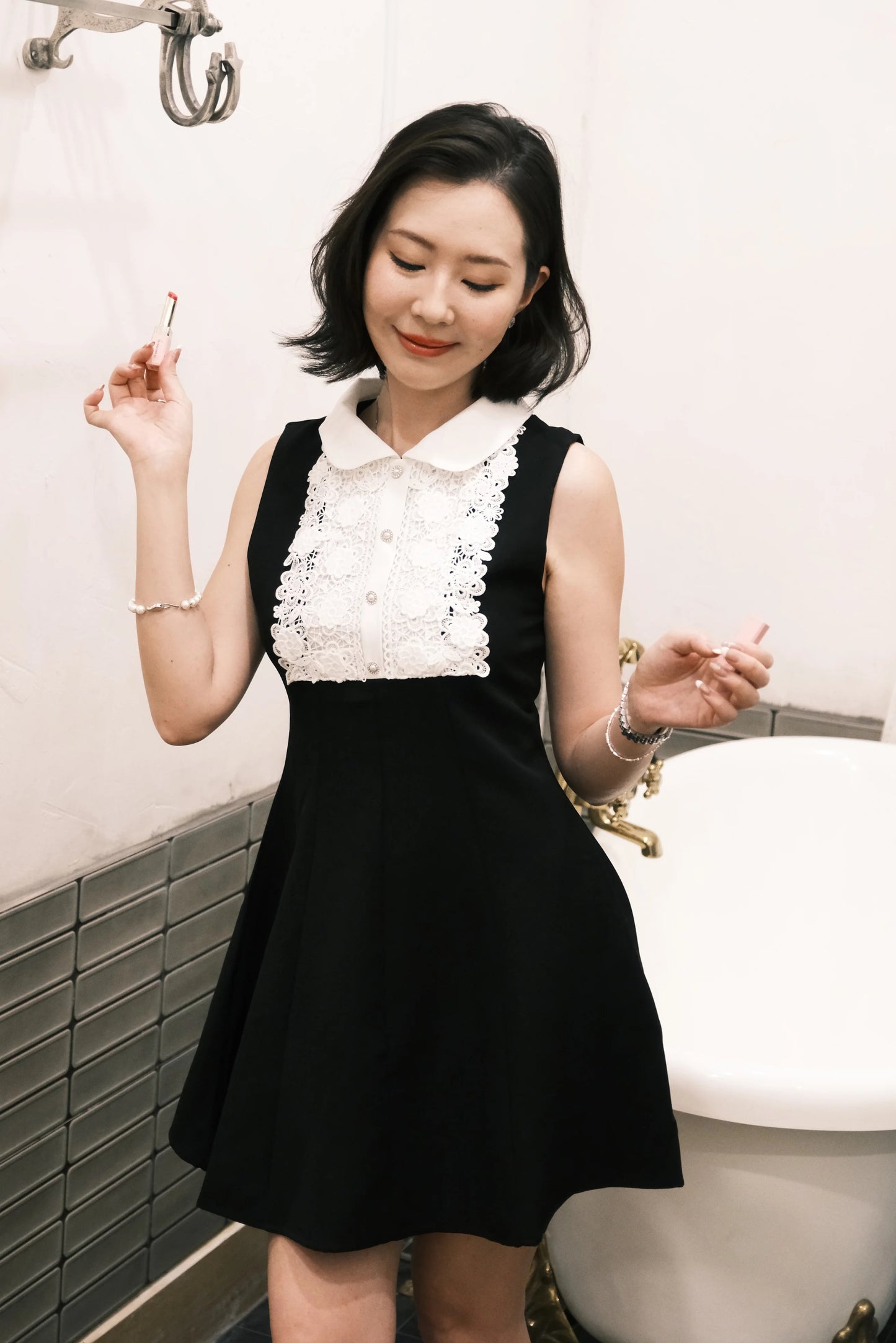 Colette Lace Collar Mini Dress