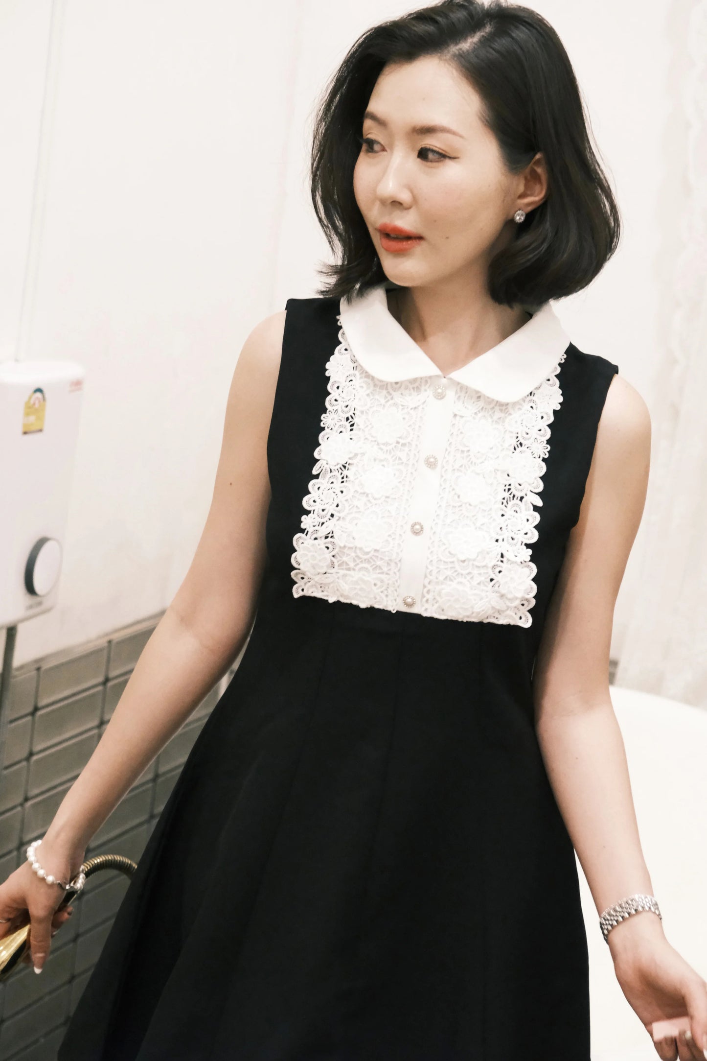 Colette Lace Collar Mini Dress