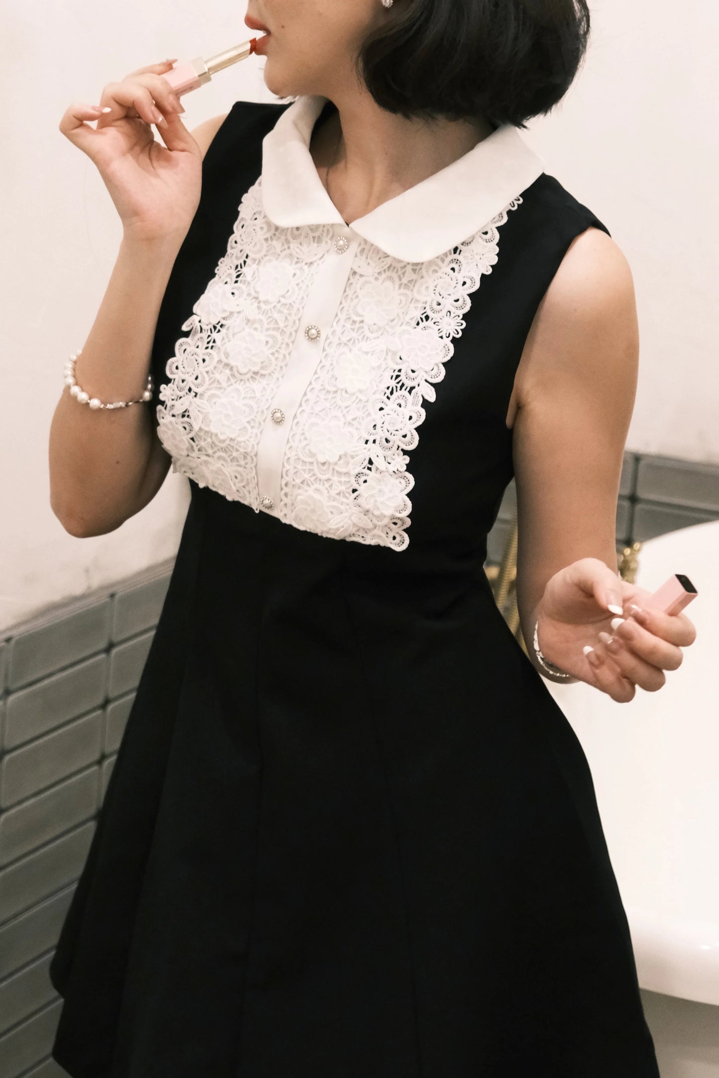 Colette Lace Collar Mini Dress
