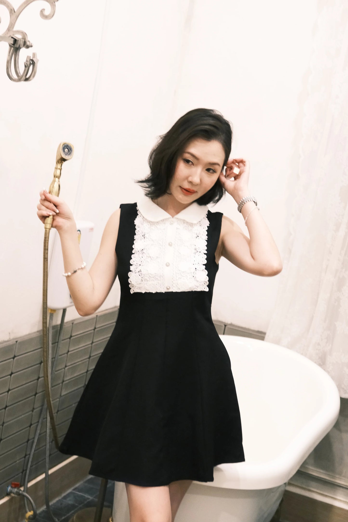 Colette Lace Collar Mini Dress