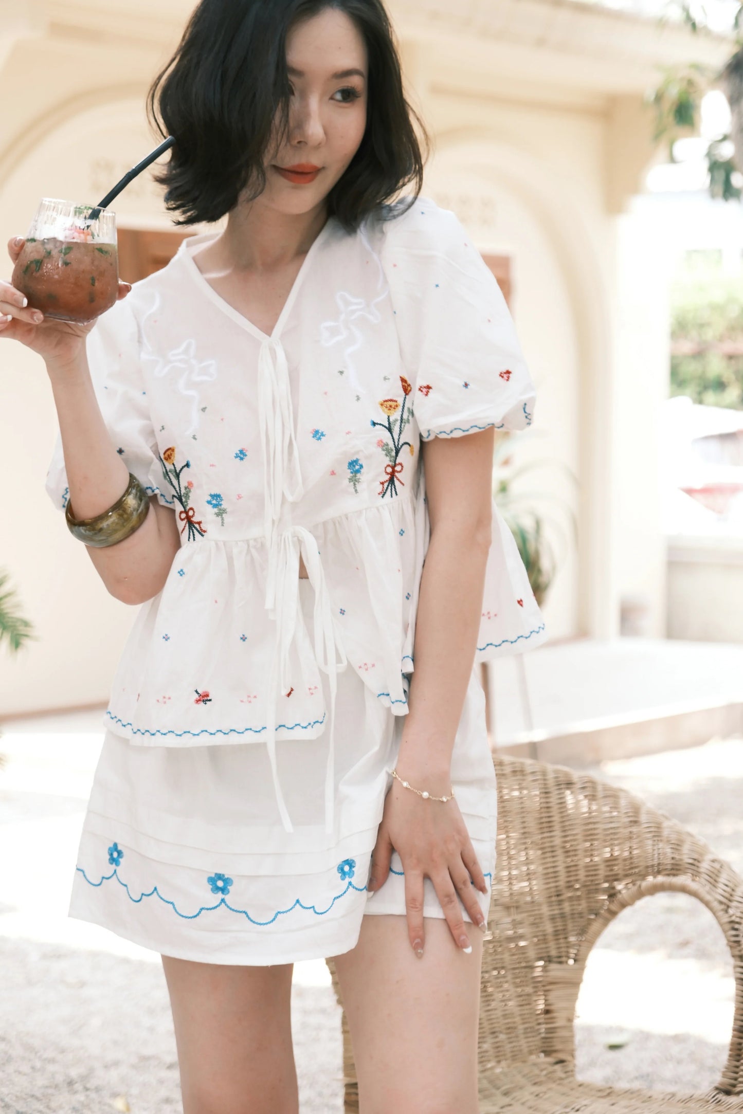Colette Embroidered Ribbon Set