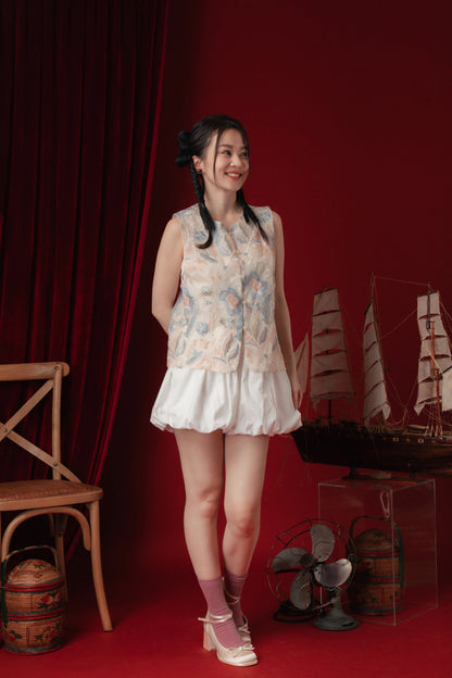 Élise Floral Embroidered Jacquard Vest