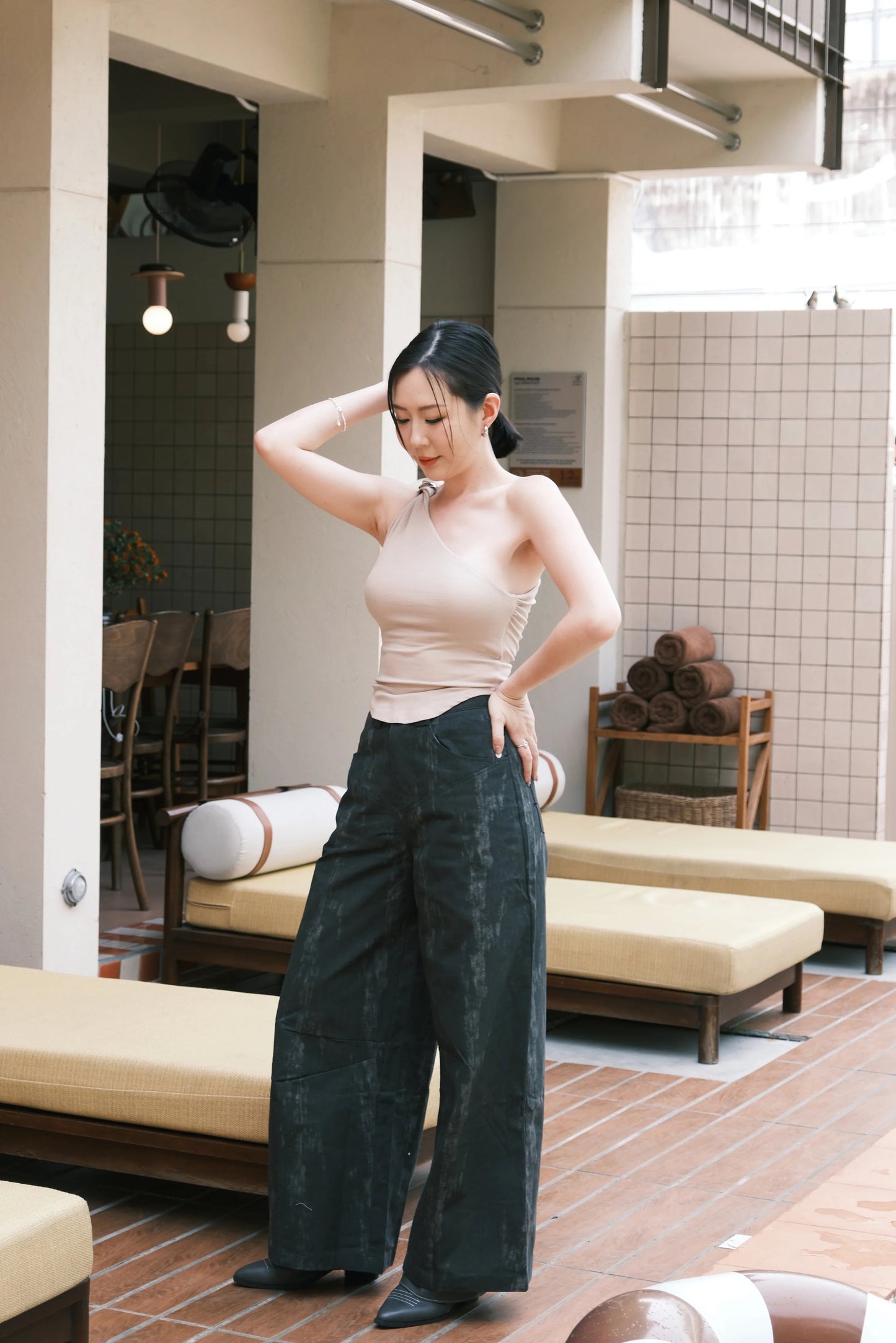 Aria Washed Wide-Leg Pants