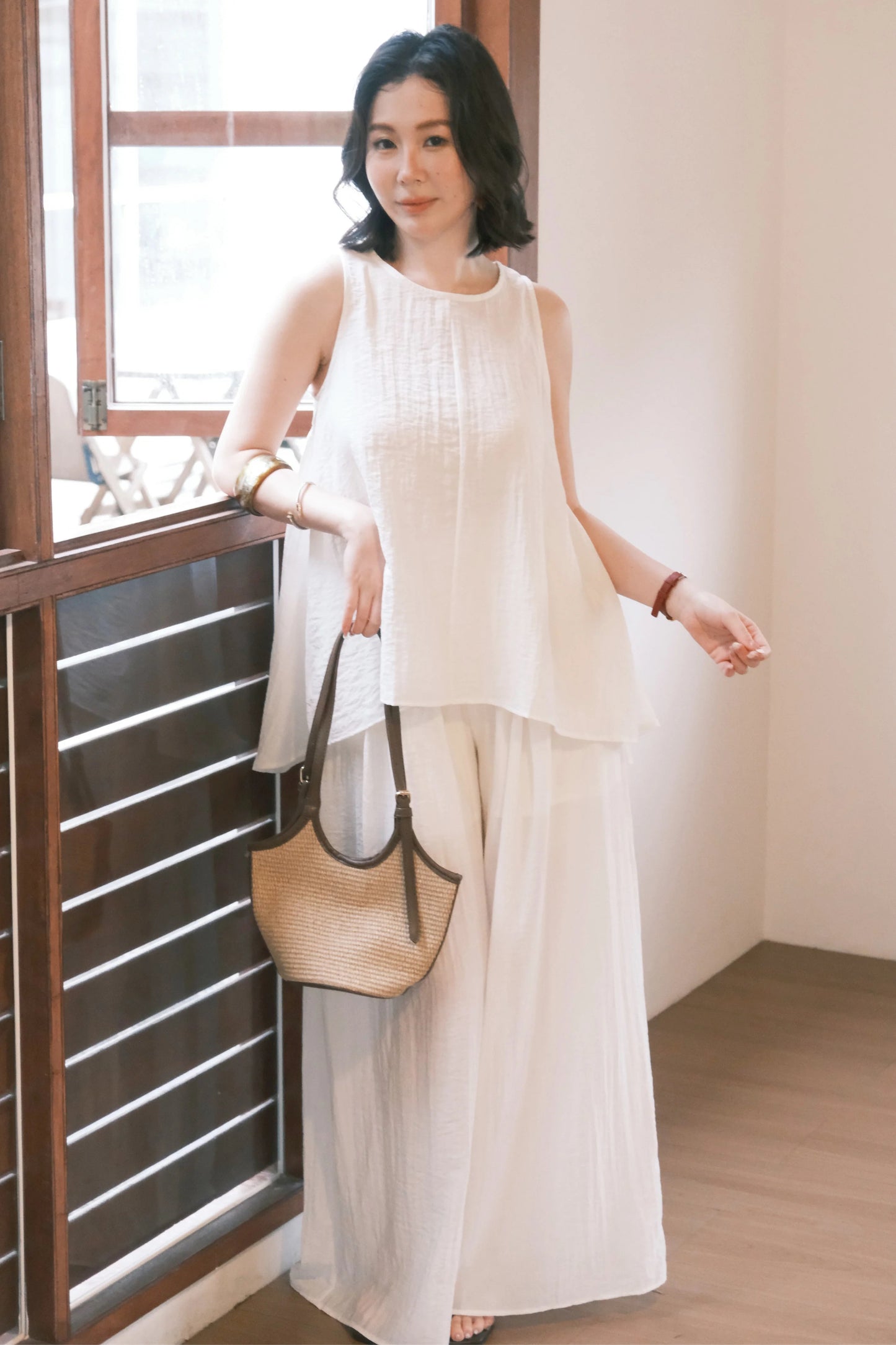 Seraphine Layered Lounge Set in Cream