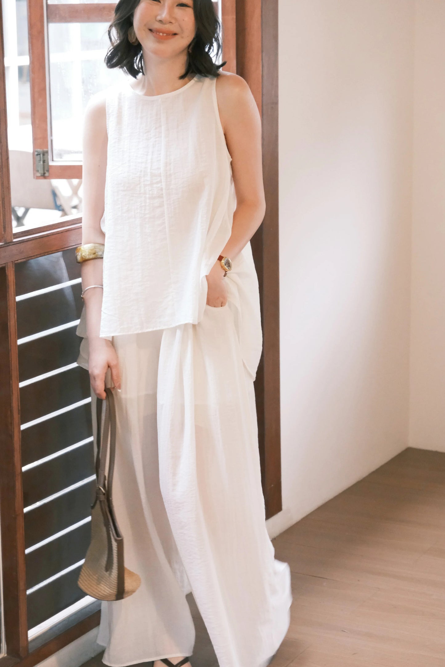 Seraphine Layered Lounge Set in Cream