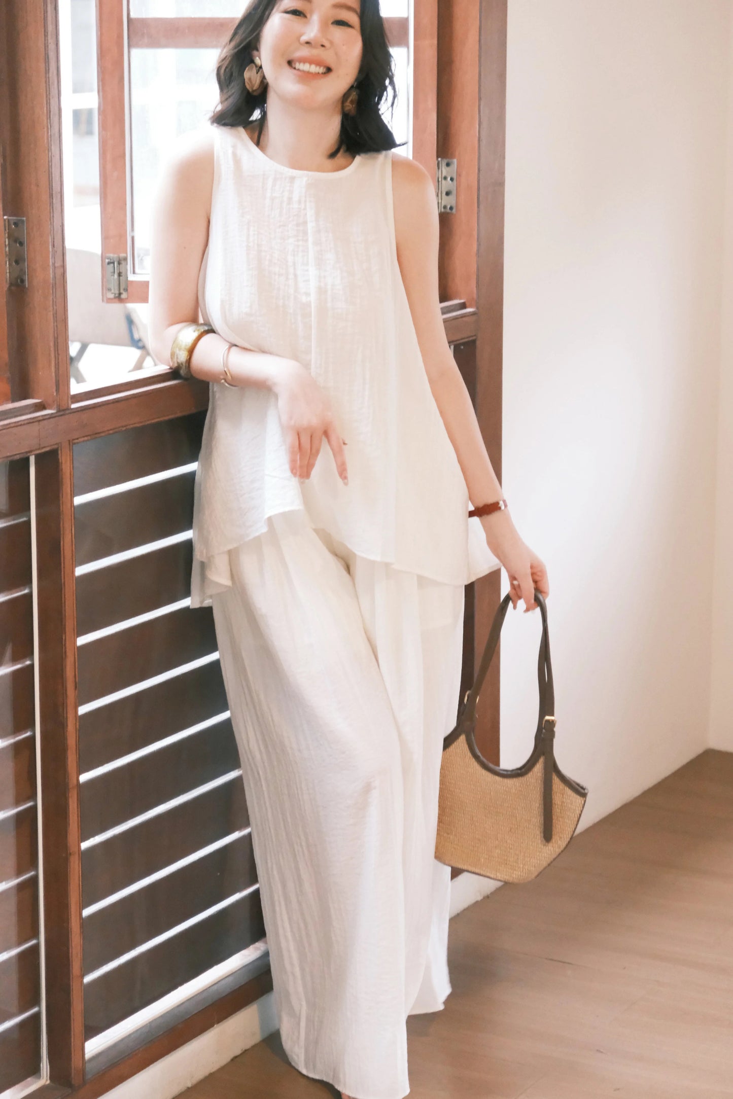 Seraphine Layered Lounge Set in Cream