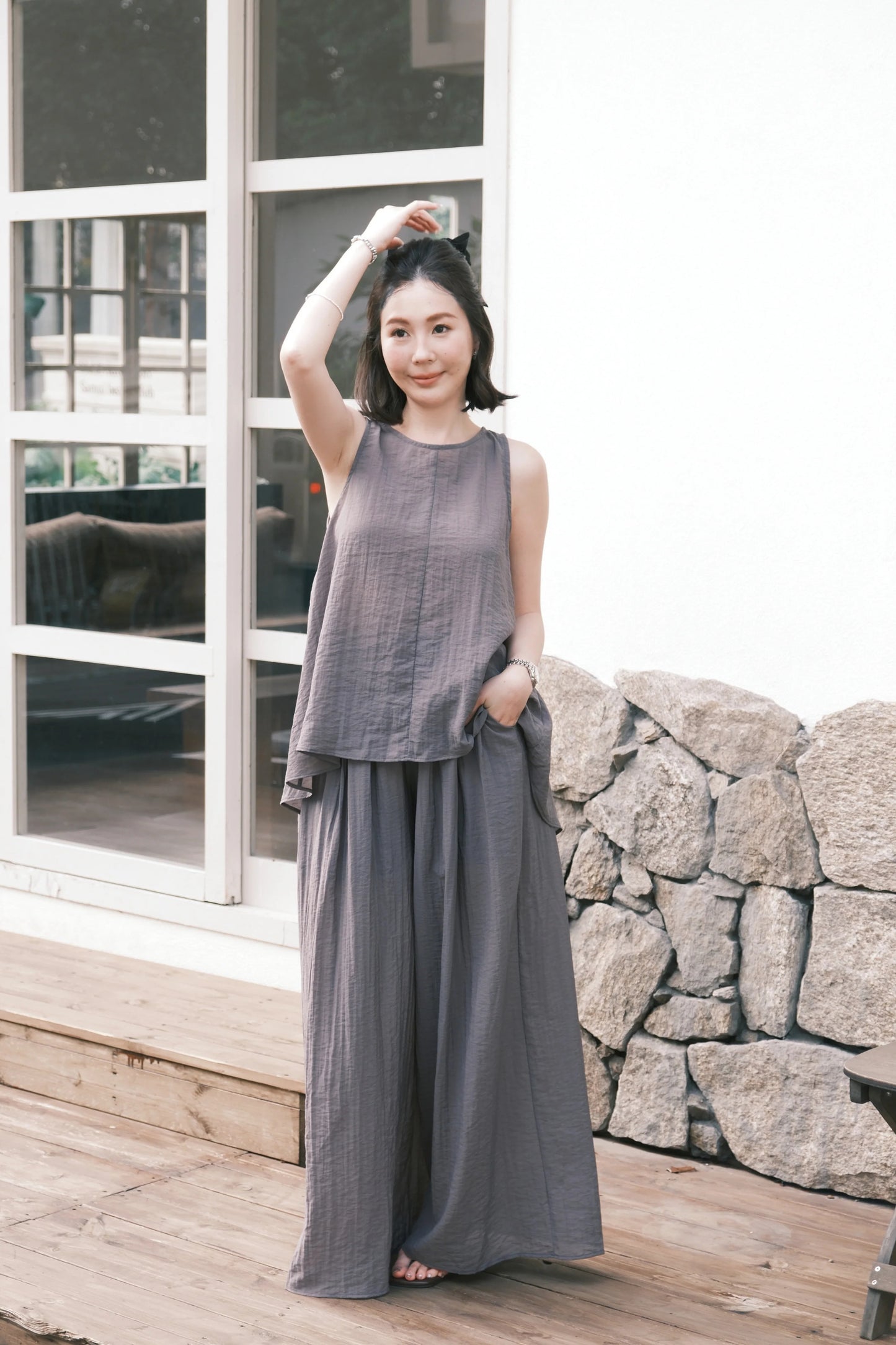 Seraphine Layered Lounge Set in Grey