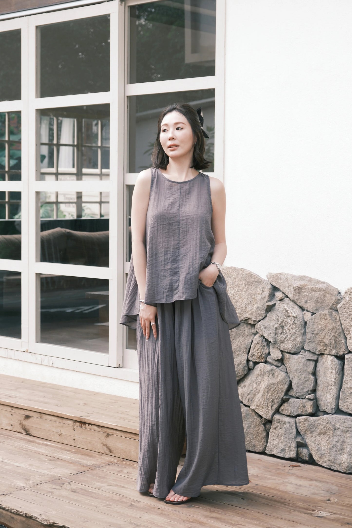 Seraphine Layered Lounge Set in Grey