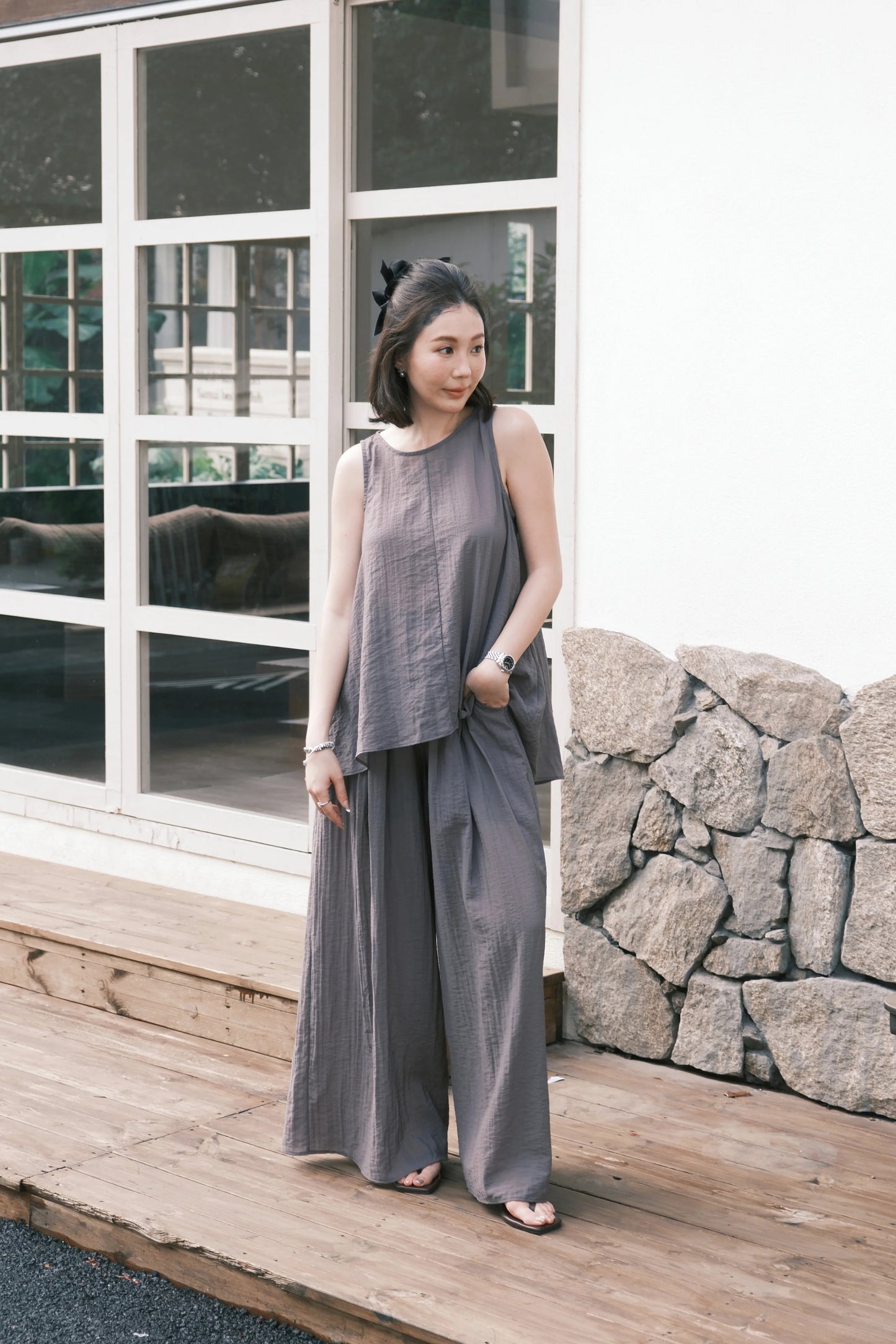 Seraphine Layered Lounge Set in Grey