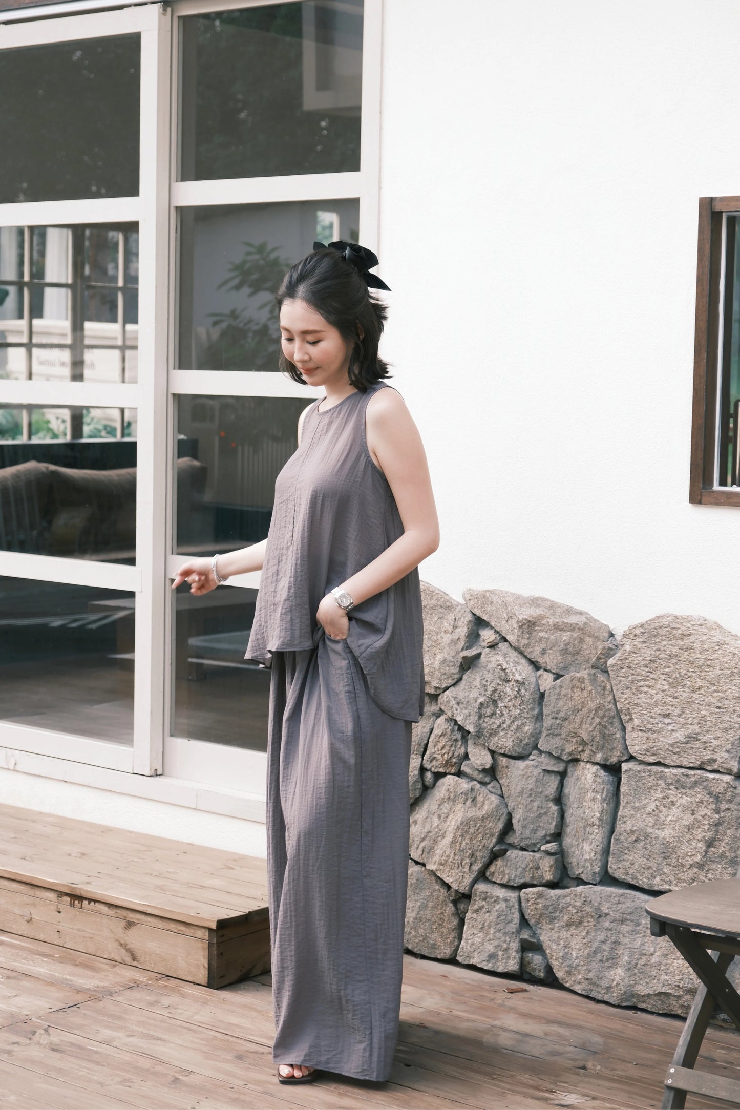 Seraphine Layered Lounge Set in Grey