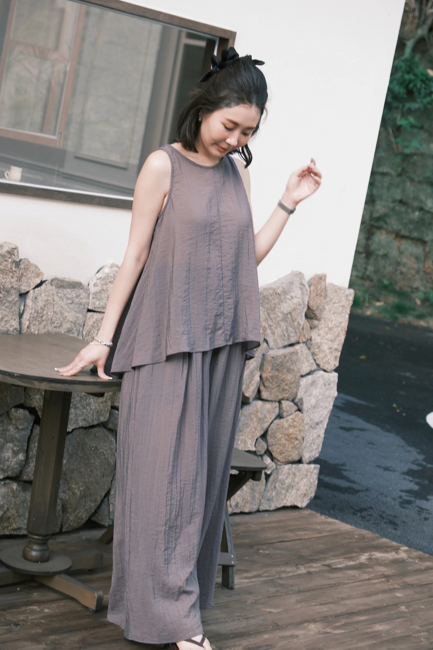 Seraphine Layered Lounge Set in Grey