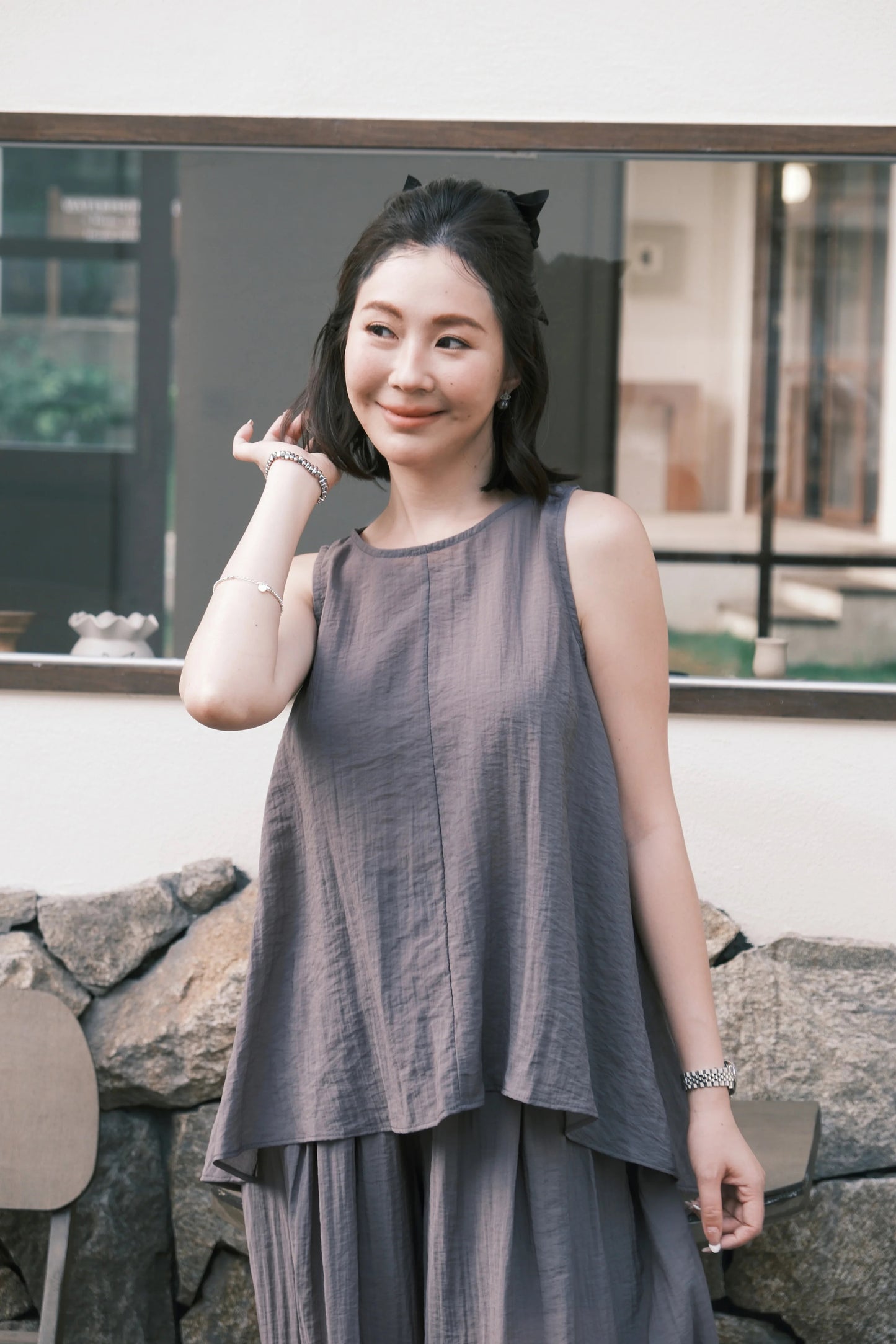 Seraphine Layered Lounge Set in Grey