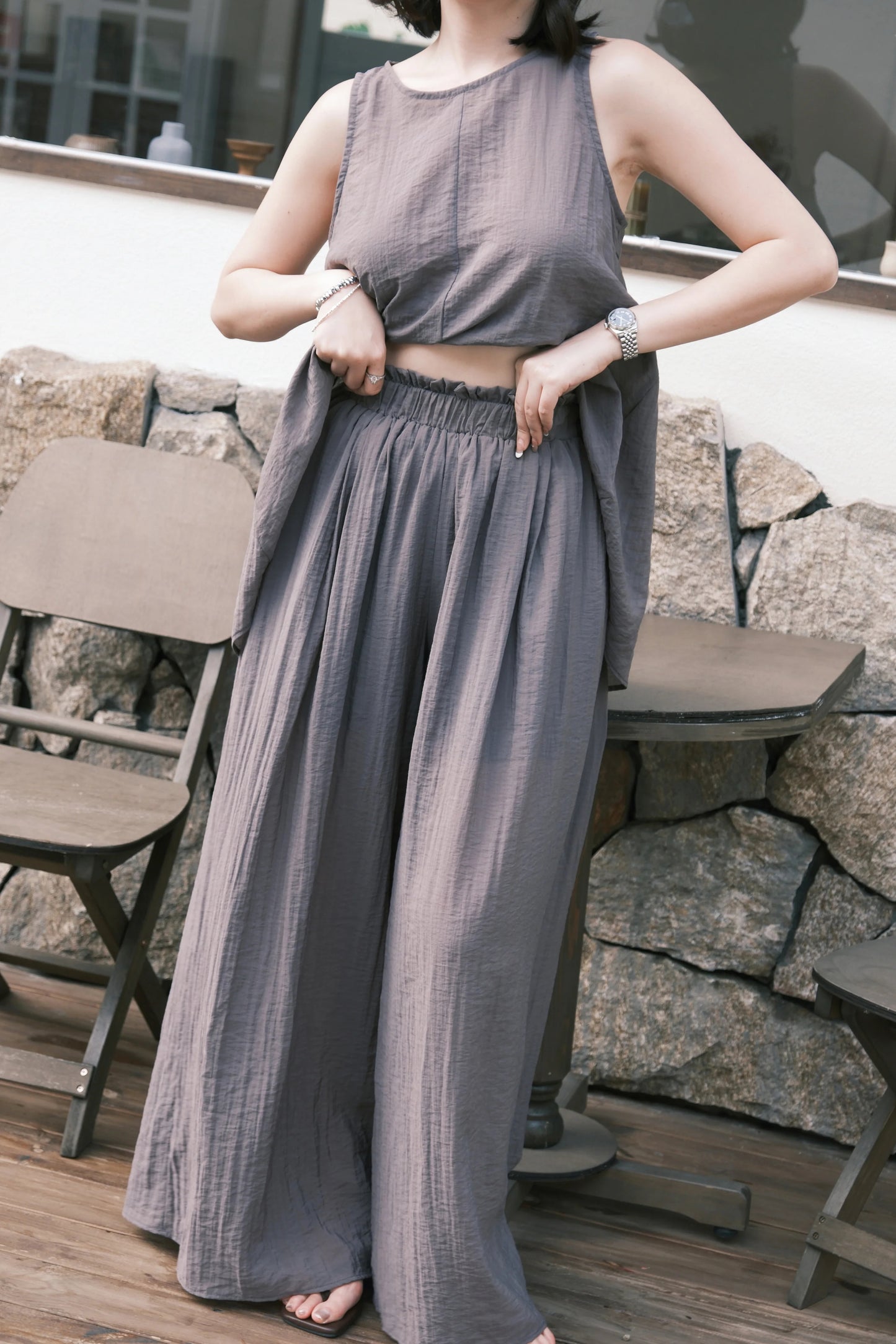 Seraphine Layered Lounge Set in Grey