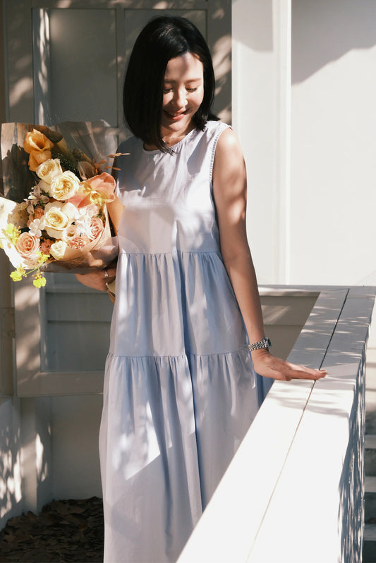 Adele Tiered Sleeveless Maxi Dress