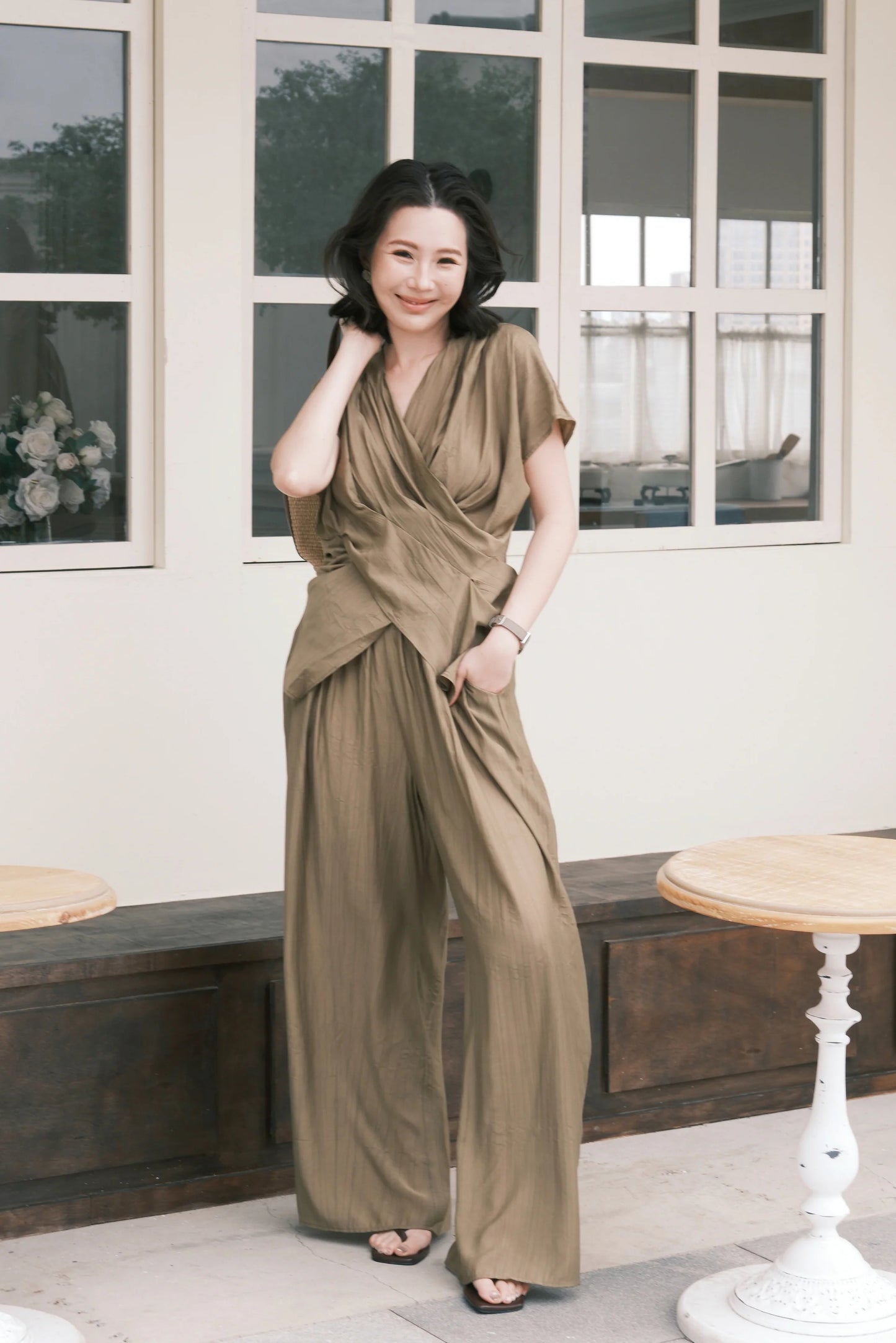 Rosalie Drape Set in Green