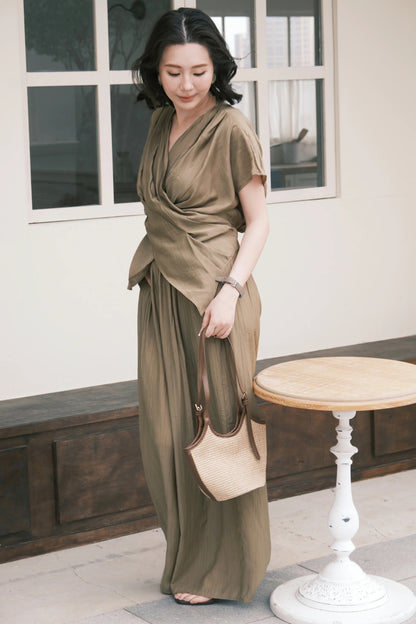 Rosalie Drape Set in Green