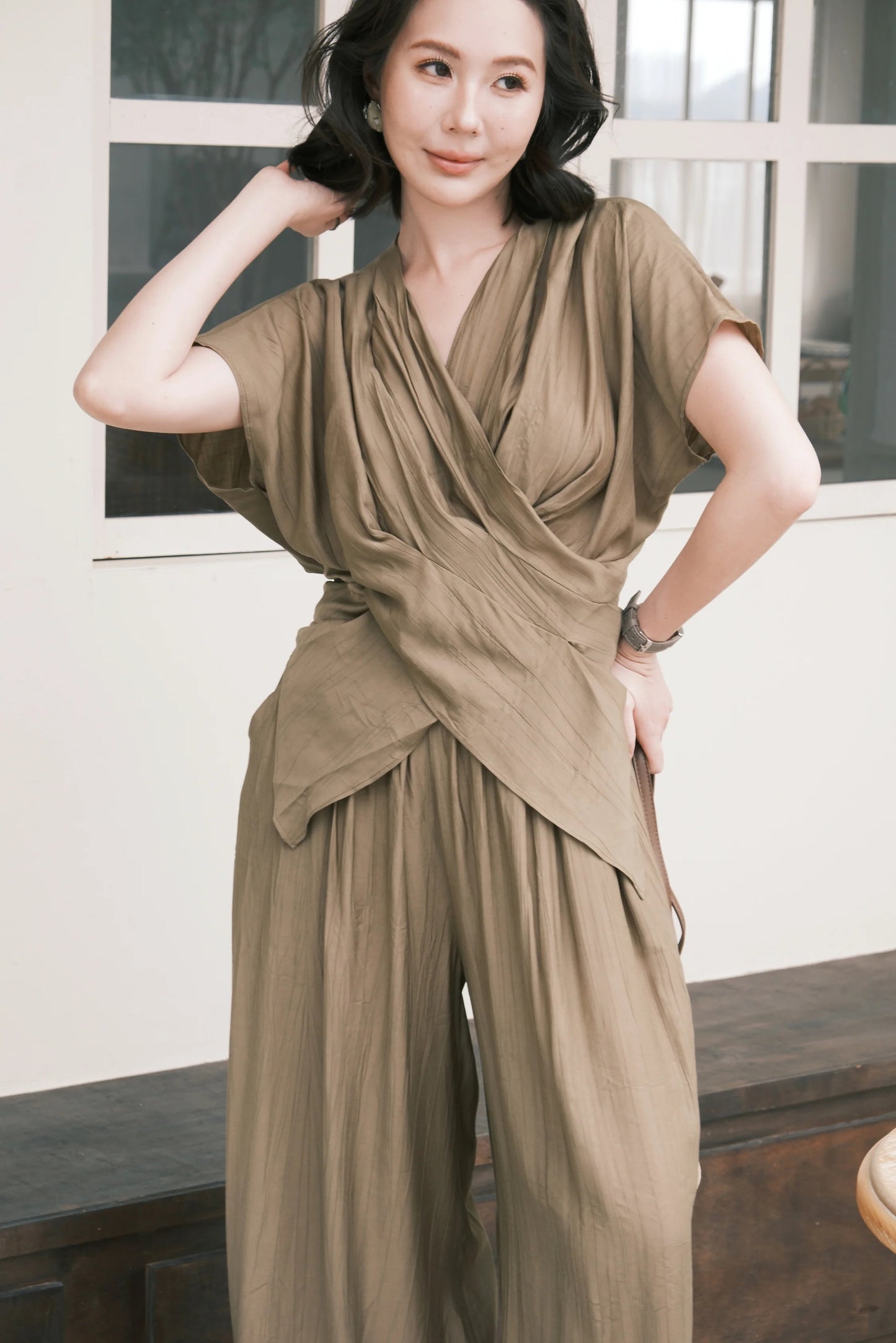Rosalie Drape Set in Green