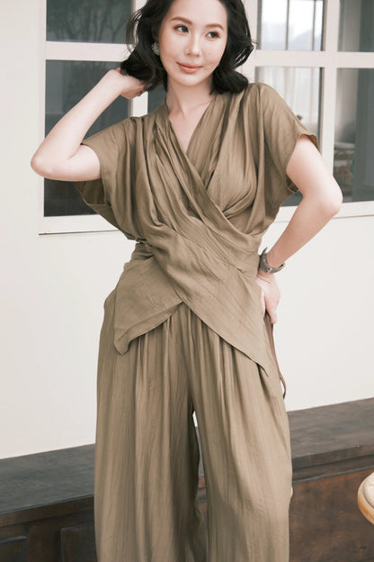 Rosalie Drape Set in Green