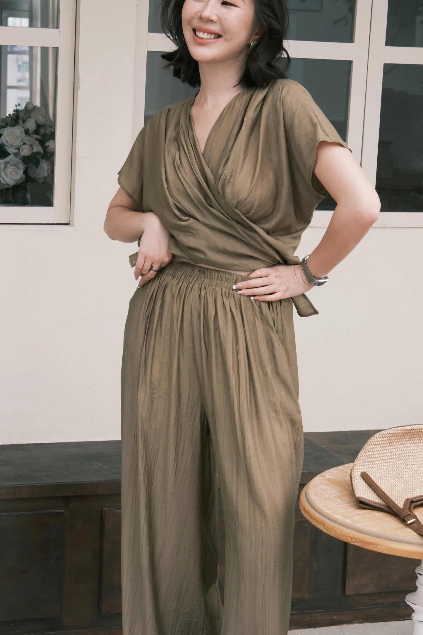 Rosalie Drape Set in Green