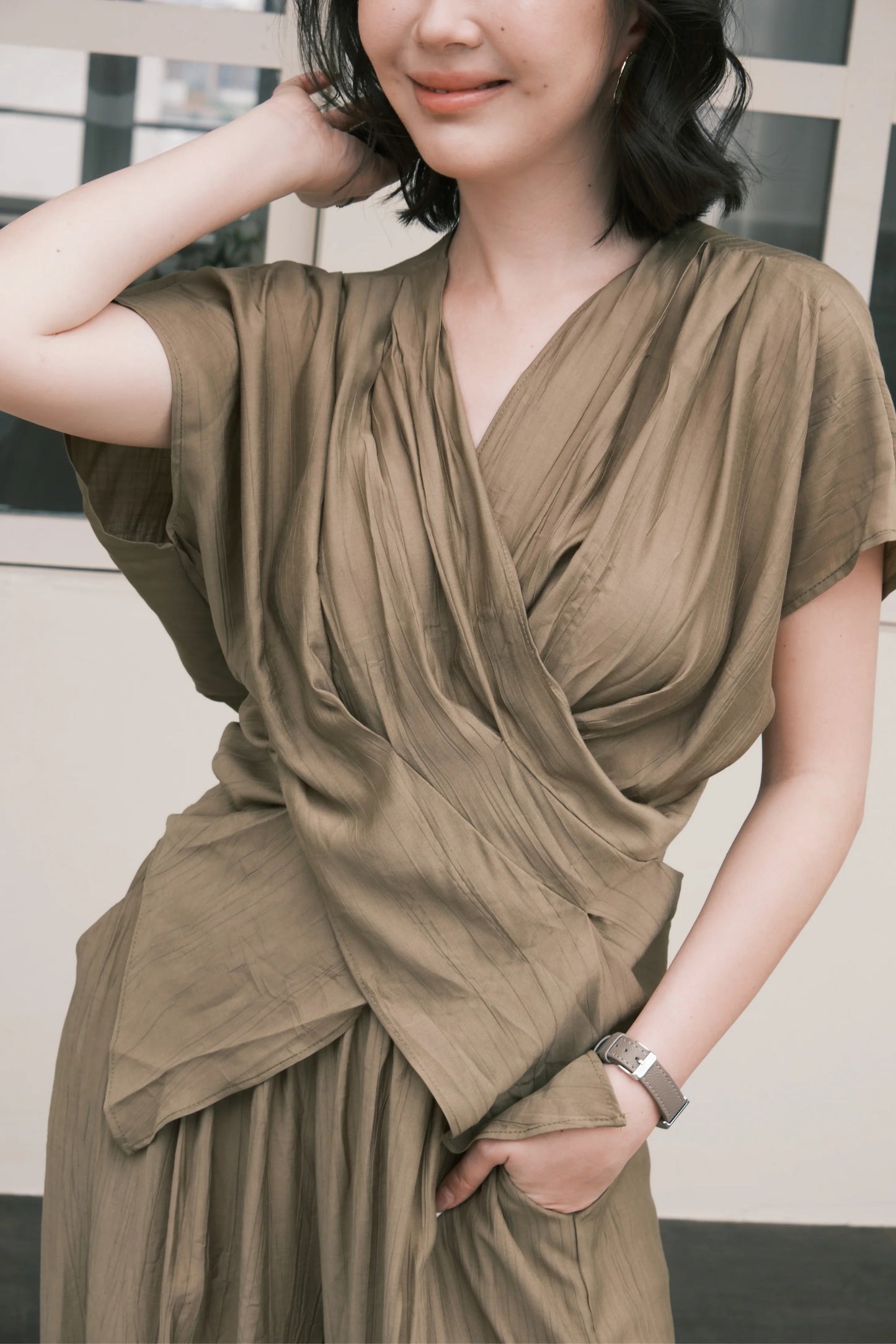 Rosalie Drape Set in Green