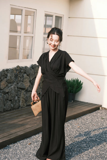 Rosalie Drape Set in Black