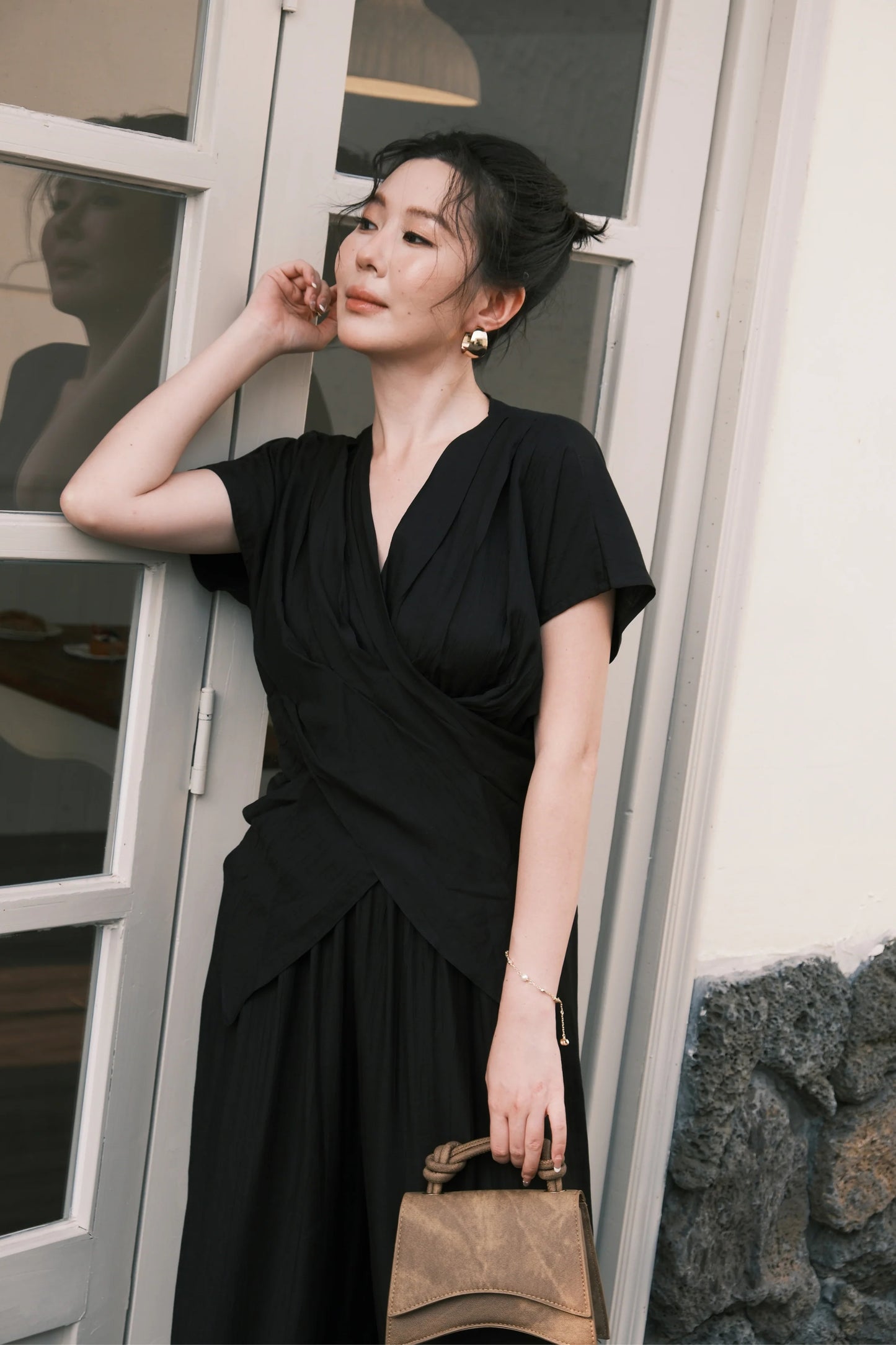 Rosalie Drape Set in Black