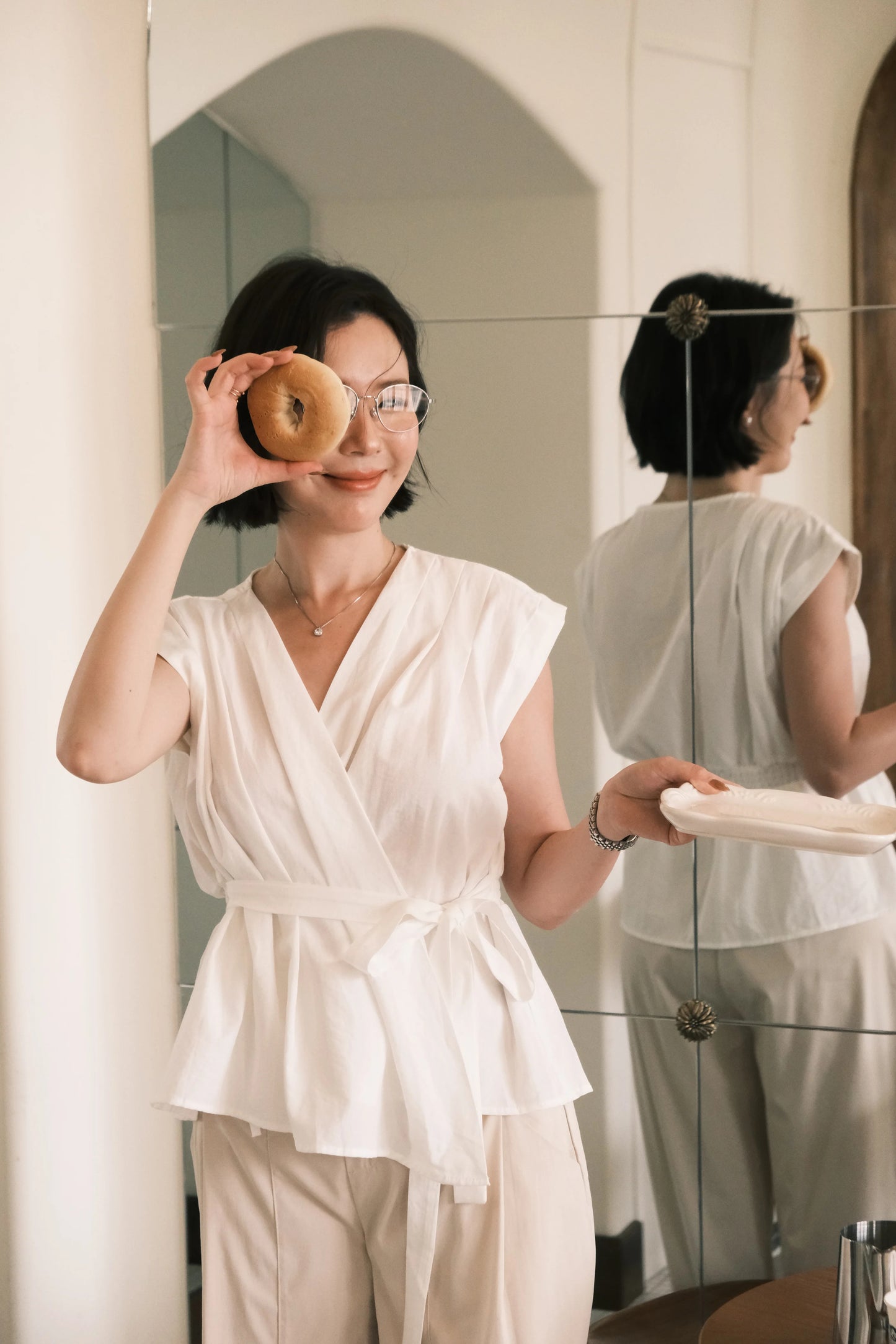 Luna Waist-Tie Blouse