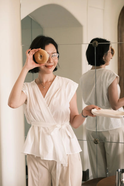 Luna Waist-Tie Blouse