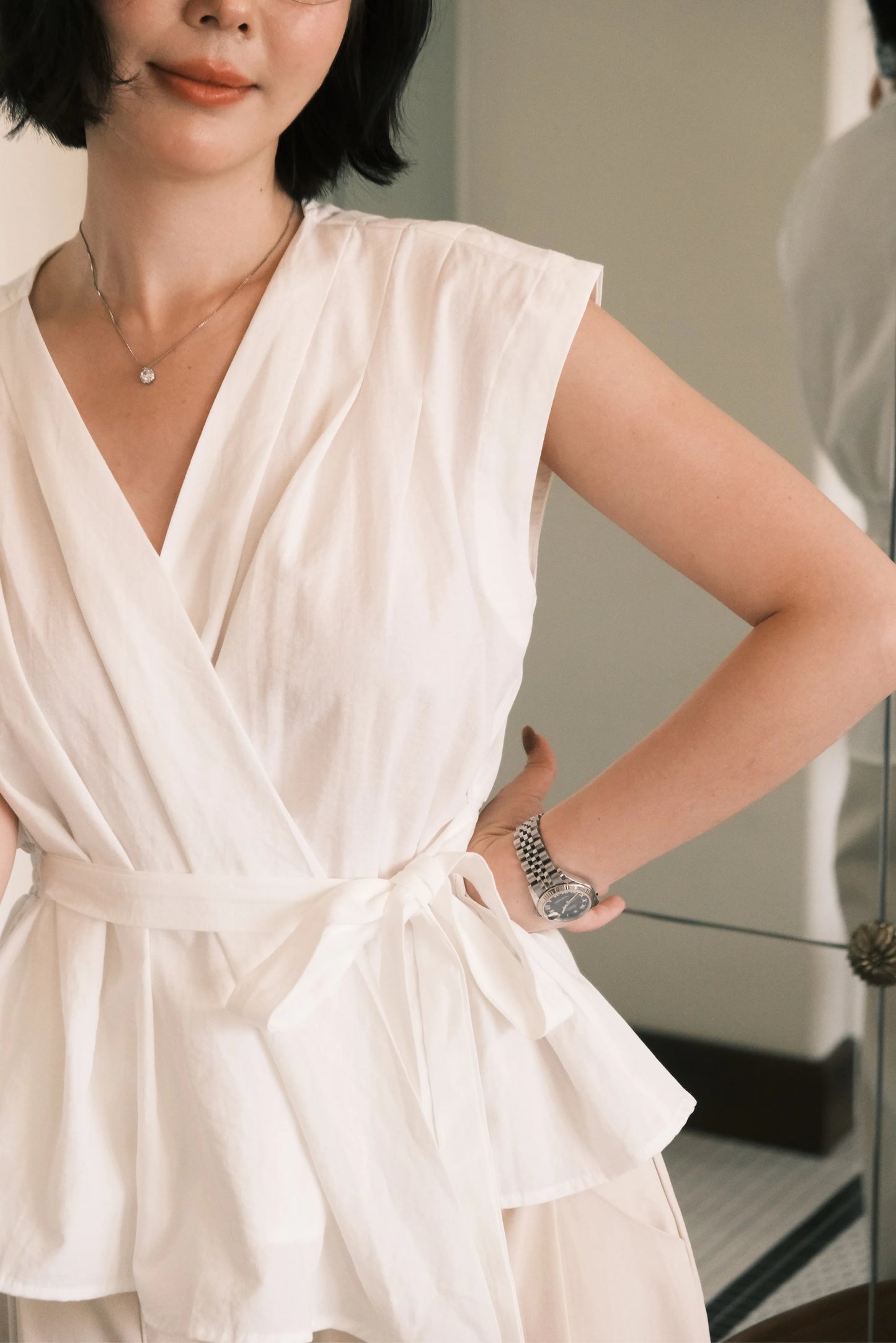 Luna Waist-Tie Blouse