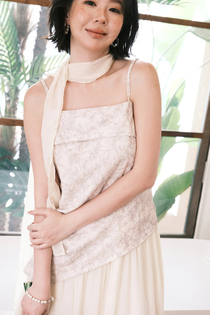 Seraphina Embroidered Dress in Cream