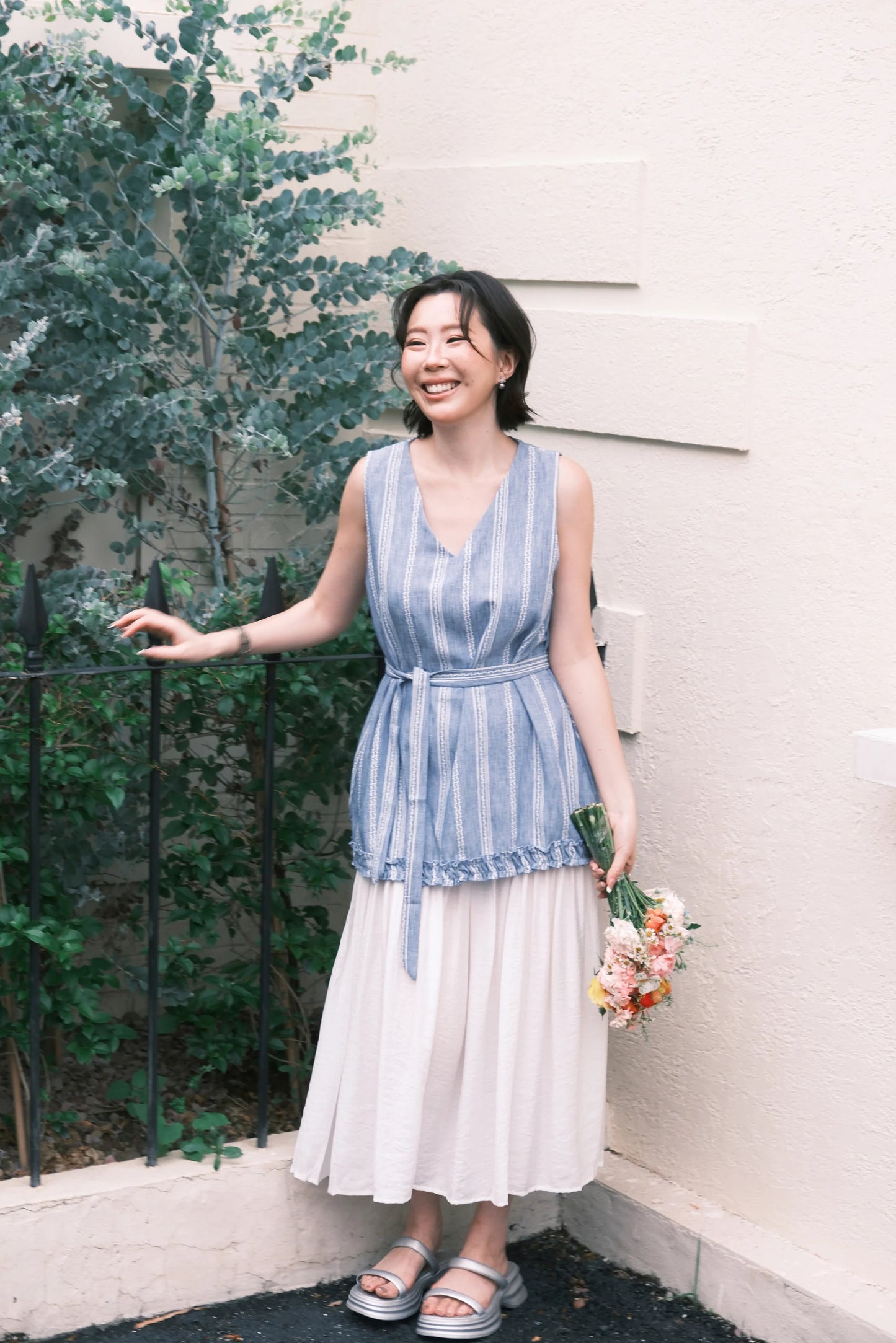 Émilie Layered Dress in Dark Blue