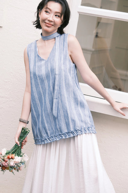 Émilie Layered Dress in Dark Blue