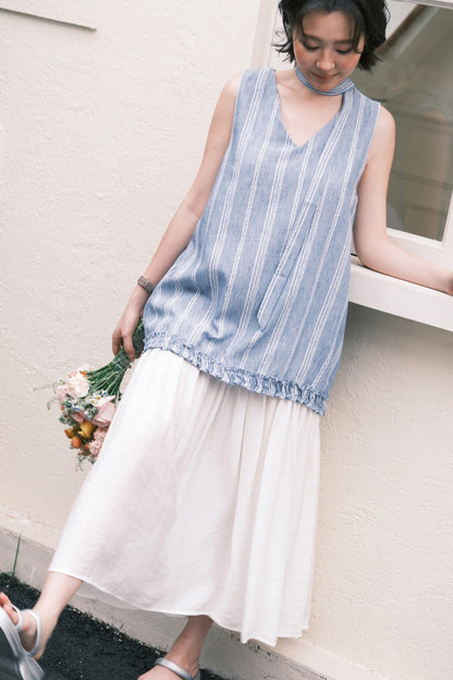 Émilie Layered Dress in Dark Blue
